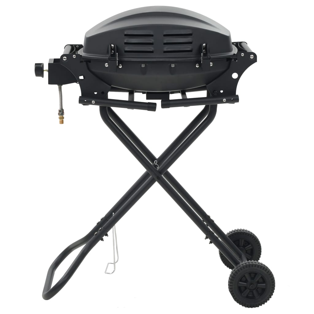 Barbecue e Griglia a Gas Portatile con Fornello Nero 44278