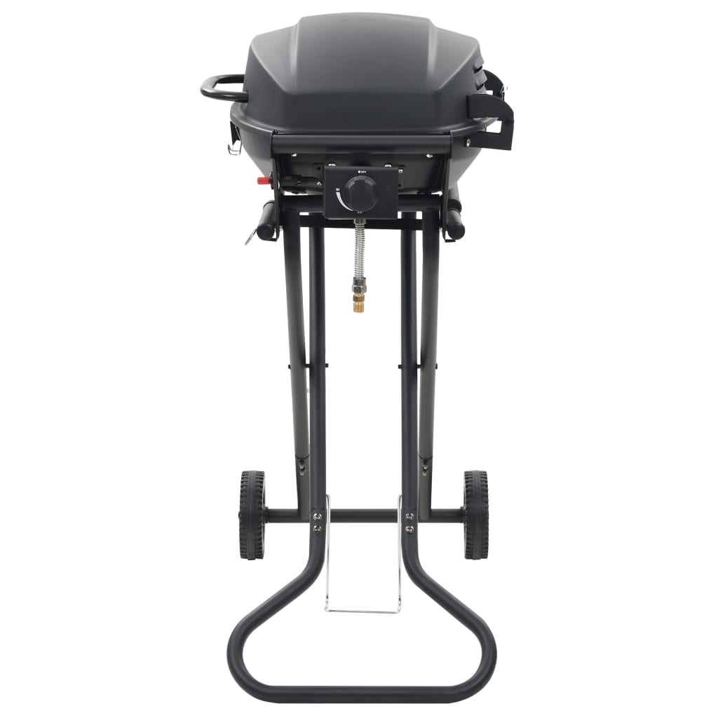 Barbecue e Griglia a Gas Portatile con Fornello Nero cod mxl 26447