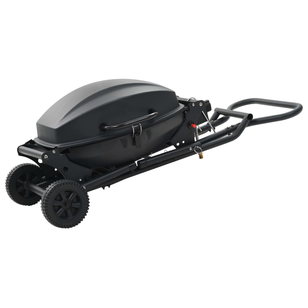 Barbecue e Griglia a Gas Portatile con Fornello Nero cod mxl 26447