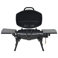 Barbecue e Griglia a Gas Portatile con Fornello Nero cod mxl 26447