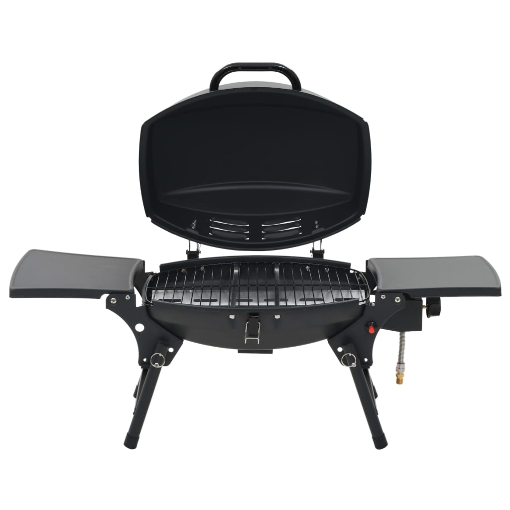 Barbecue e Griglia a Gas Portatile con Fornello Nero 44278