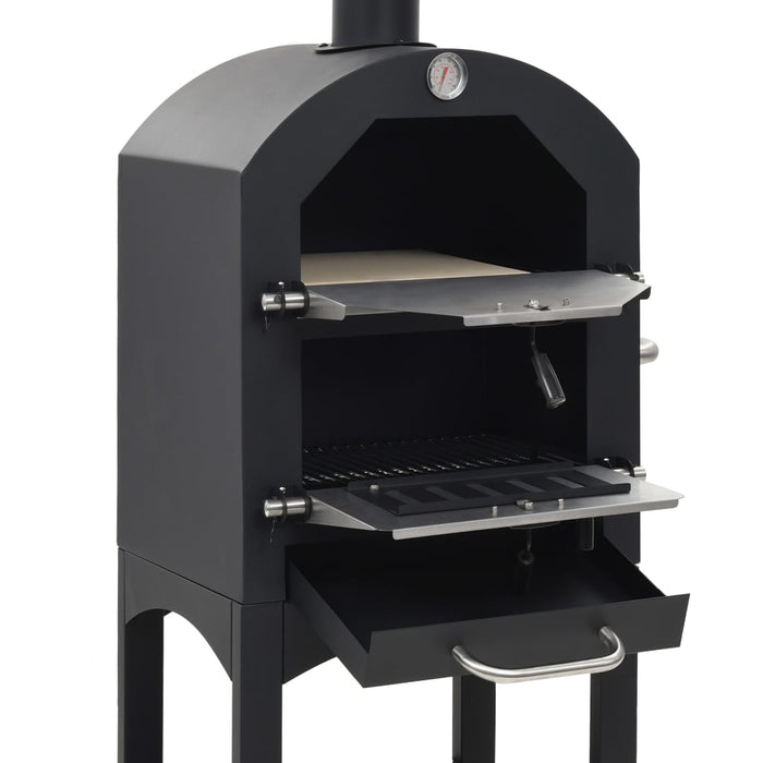 Forno Pizza Esterno a Carbonella con Pietra Refrattaria cod mxl 66997