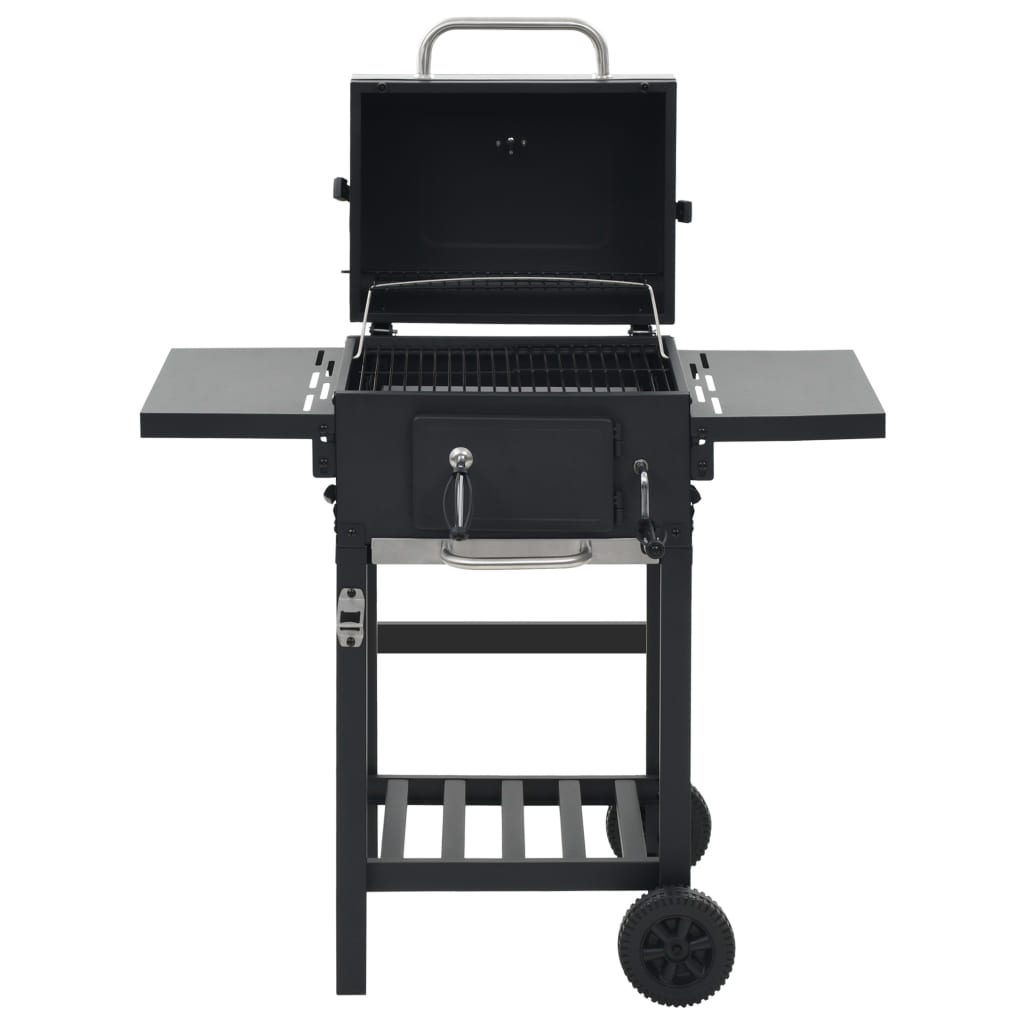 Barbecue a Carbonella con Ripiano Inferiore Nero 44280