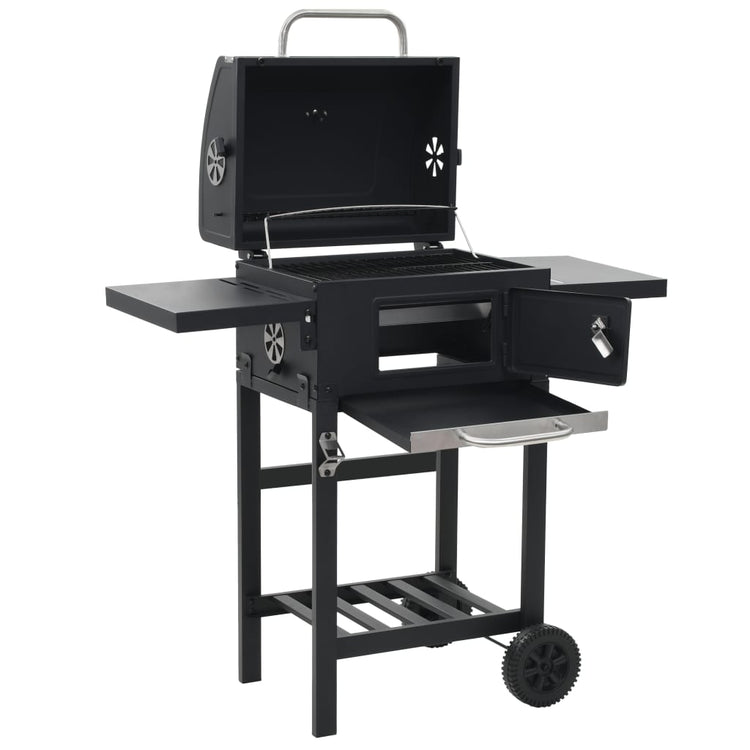 Barbecue a Carbonella con Ripiano Inferiore Nero cod mxl 23843