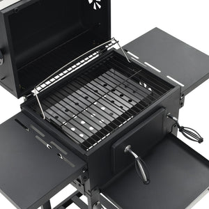 Barbecue a Carbonella con Ripiano Inferiore Nero cod mxl 23843