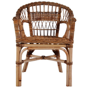 Sedia da Esterno in Rattan Naturale Marrone cod mxl 55711