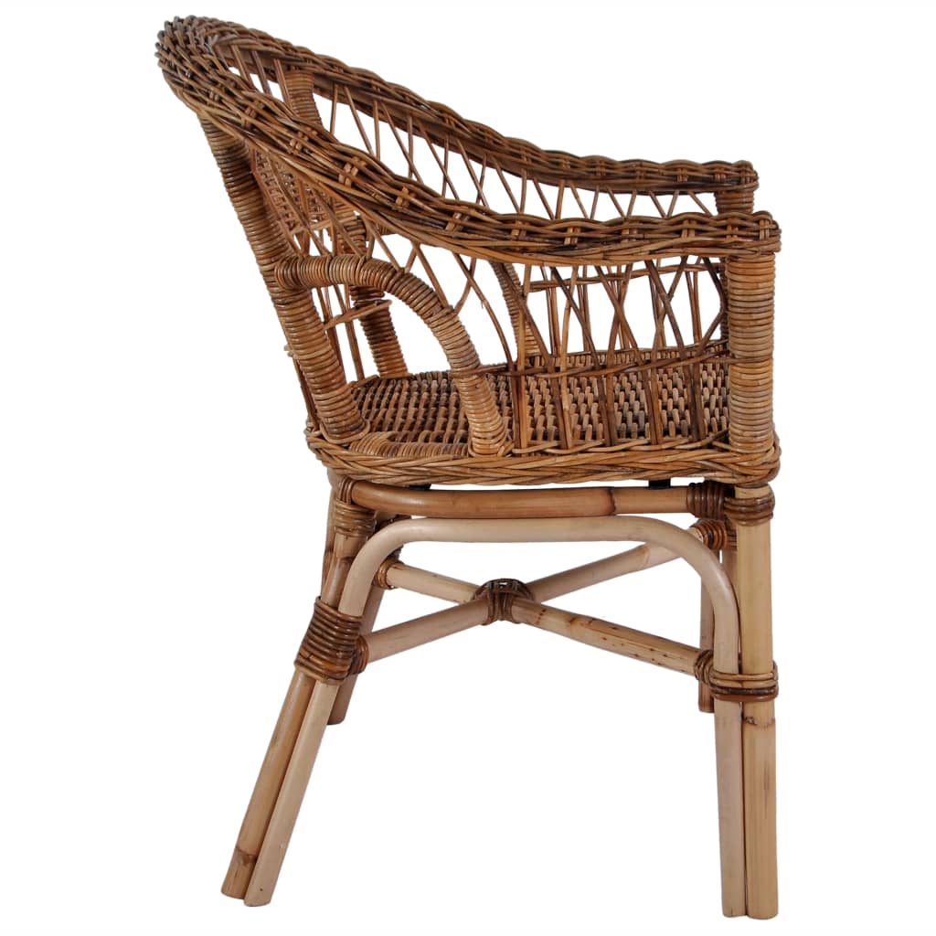 Sedia da Esterno in Rattan Naturale Marrone cod mxl 55711