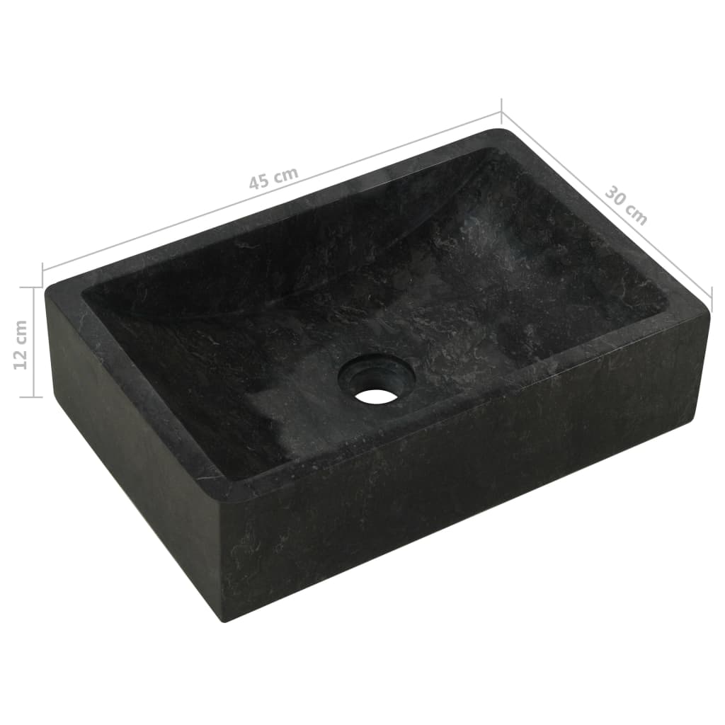 Lavandino 45x30x12 cm in Marmo Nero   cod mxl 53512