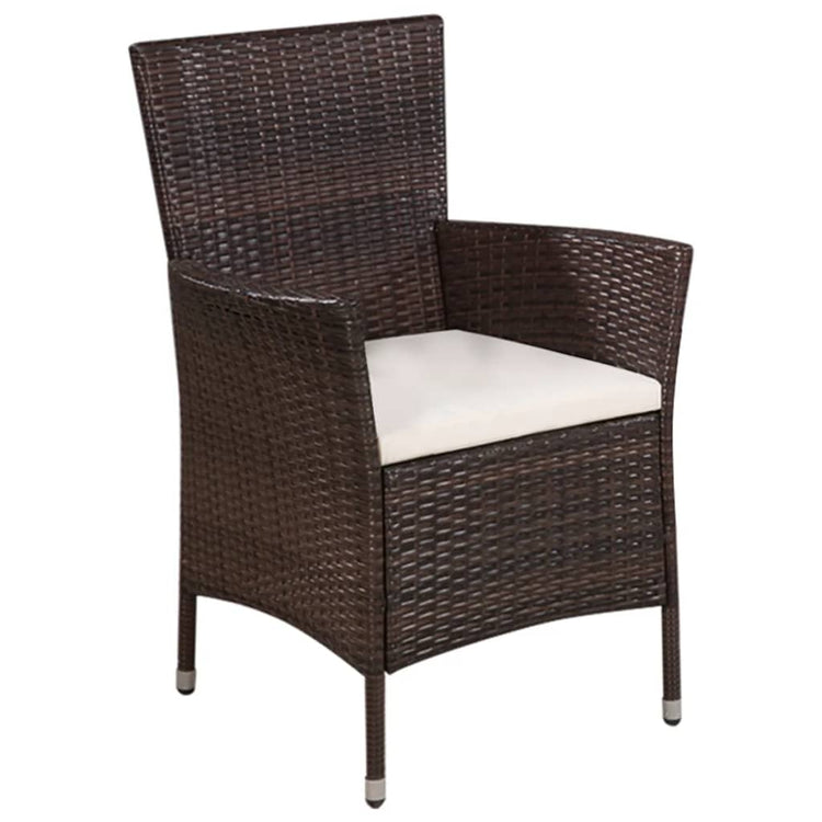 Set da Bistro 3 pz in Polyrattan Marrone cod mxl 35347