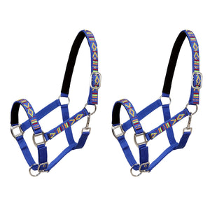 Collare da Testa per Cavallo 2 pz in Nylon Taglia Full Blu 170631