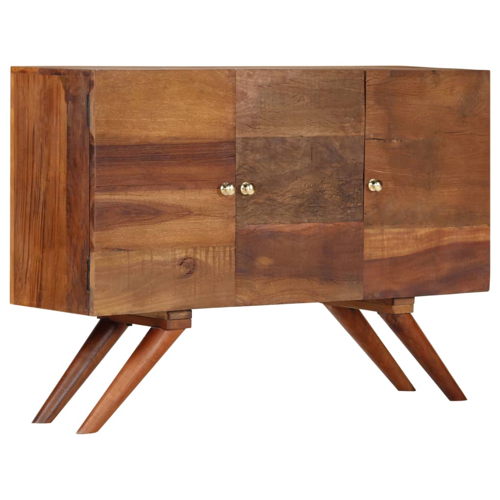 Credenza in Legno Massello di Recupero 110x30x75 cm Marrone