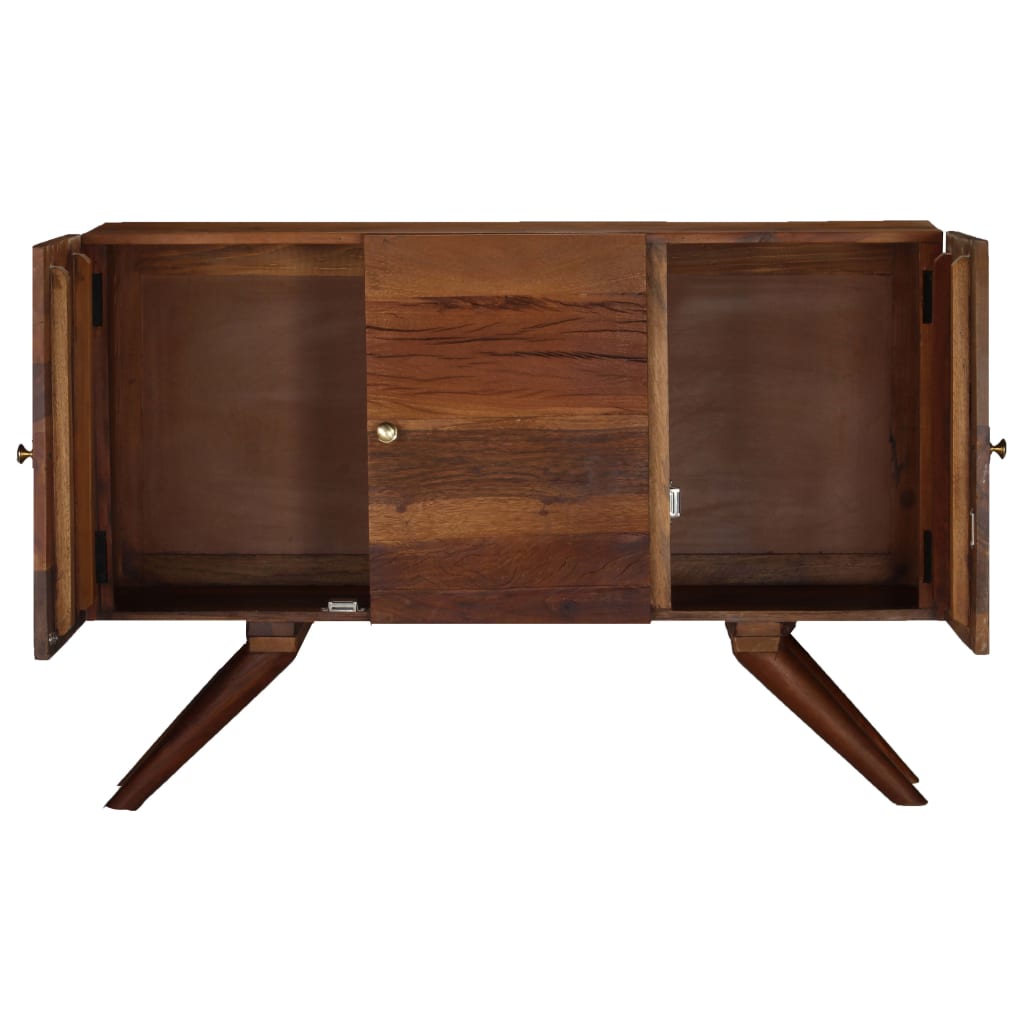 Credenza in Legno Massello di Recupero 110x30x75 cm Marrone