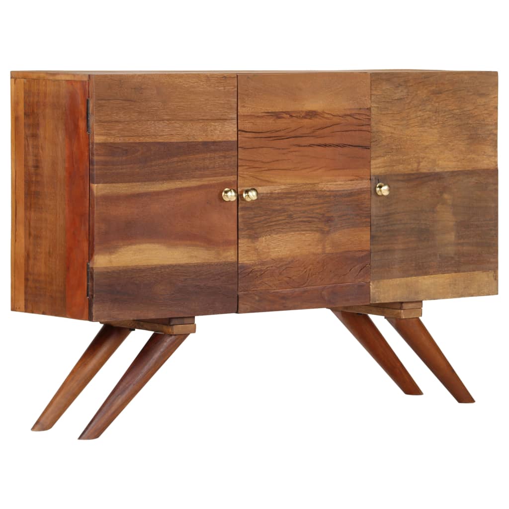 Credenza in Legno Massello di Recupero 110x30x75 cm Marrone