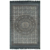 Tappeto Kilim in Cotone 120x180 cm con Motivi Grigi cod mxl 65840