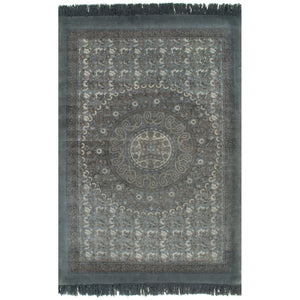 Tappeto Kilim in Cotone 120x180 cm con Motivi Grigi cod mxl 65840