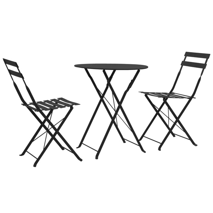 Set da Bistrot 3 pz in Acciaio Nero 44356