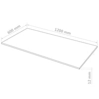 Pannelli in MDF 2 pz Rettangolari 120x60 cm 12 mm 143394