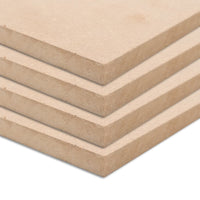 Pannelli in MDF 4 pz Rettangolari 120x60 cm 12 mm 143395