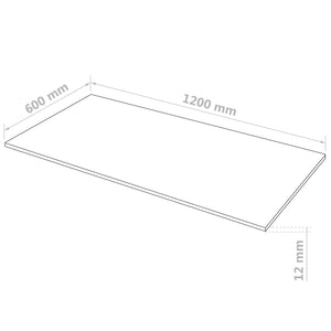 Pannelli in MDF 4 pz Rettangolari 120x60 cm 12 mm 143395