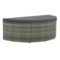 Divano da Giardino 2 Posti Cuscini Ombrellone Grigio Rattan PE 44478