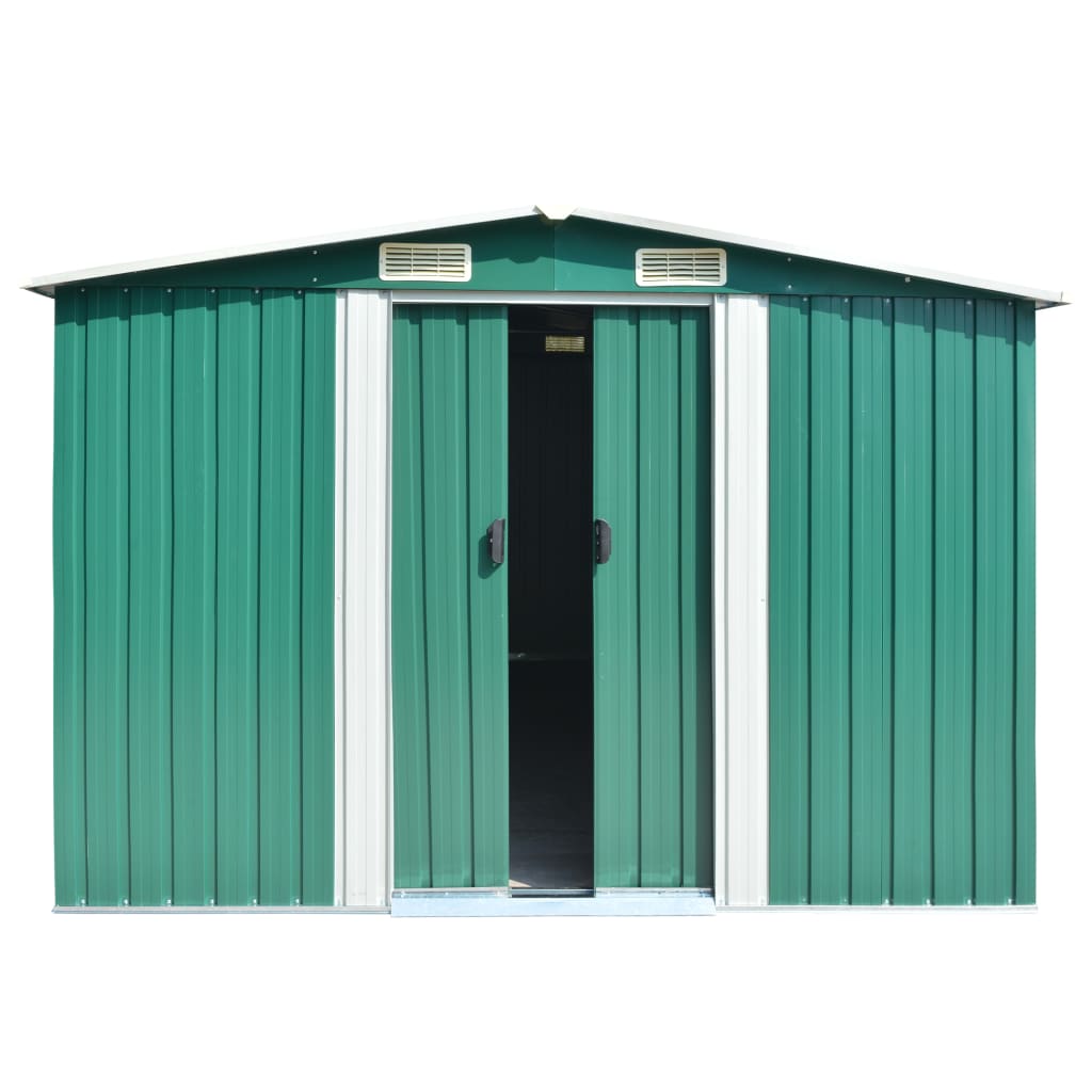 Capanno da Giardino 257x392x181 cm in Metallo Verde cod mxl 65907