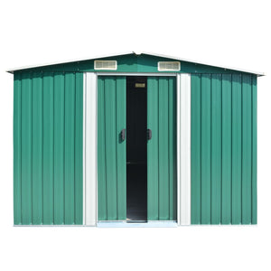 Capanno da Giardino 257x392x181 cm in Metallo Verde cod mxl 65907