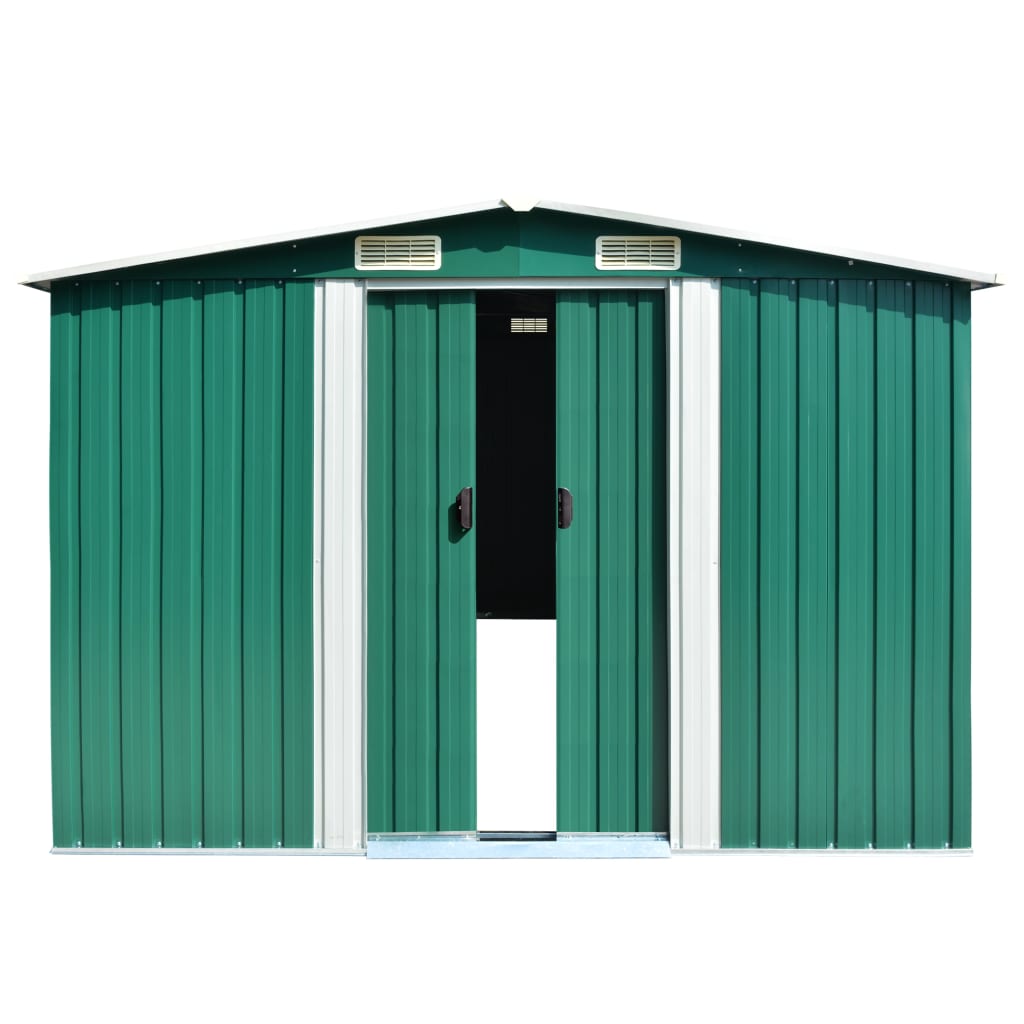 Capanno da Giardino 257x489x181 cm in Metallo Verde cod mxl 65812