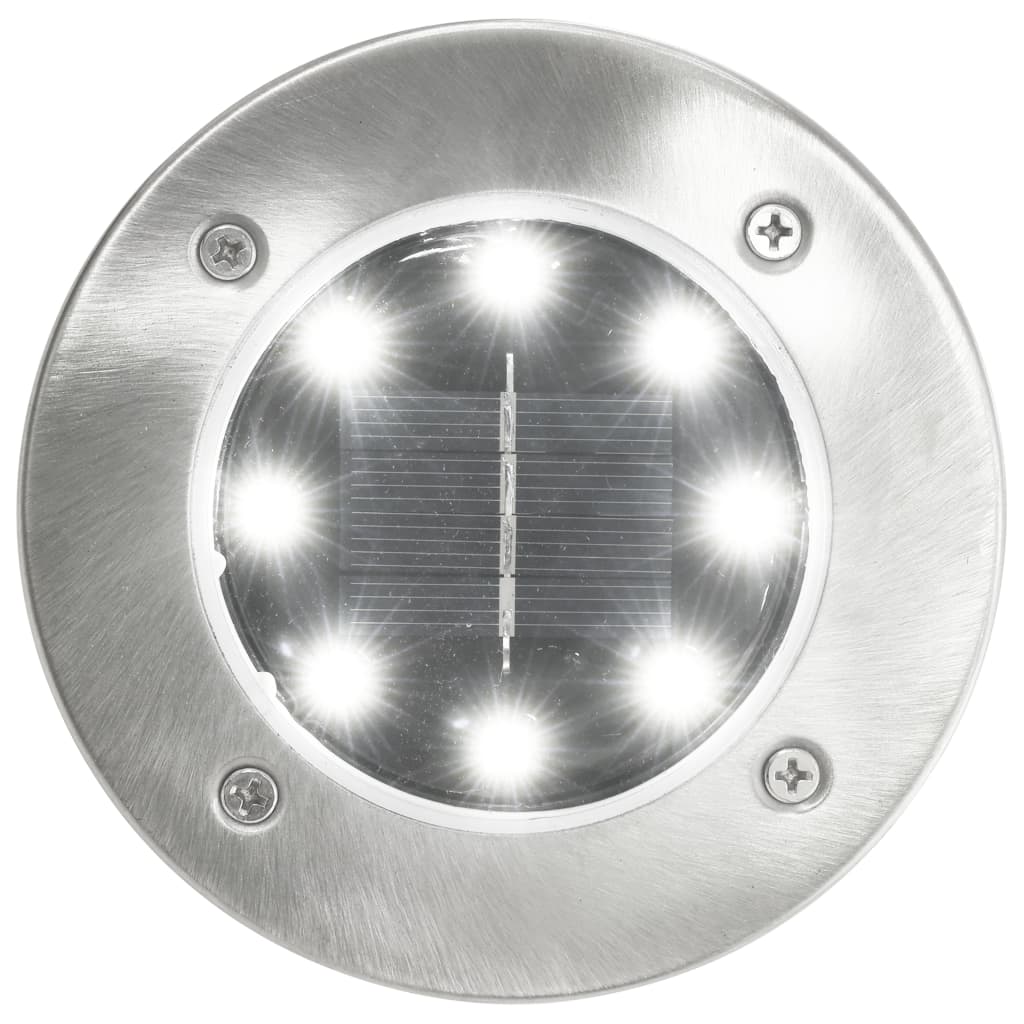 Lampade Solari da Terra 8 pz Luci a LED Bianche 44416