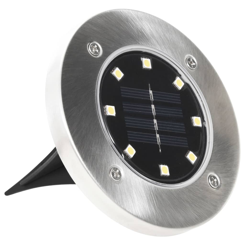 Lampade Solari da Terra 8 pz Luci a LED Bianche 44416