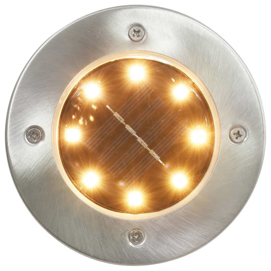 Lampade Solari da Terra 8 pz Luci a LED Bianco Caldo 44417