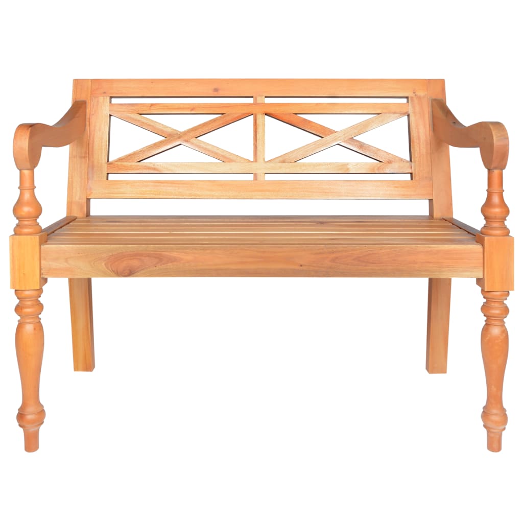 vidXL Panchina Batavia 98 cm Legno Massello di Mogano Marrone Chiaro 246967