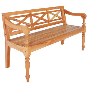 Panchina Batavia 136 cm Legno Massello di Mogano Marrone Chiaro 246970