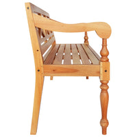 Panchina Batavia 136 cm Legno Massello di Mogano Marrone Chiaro 246970