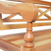 Panchina Batavia 136 cm Legno Massello di Mogano Marrone Chiaro 246970