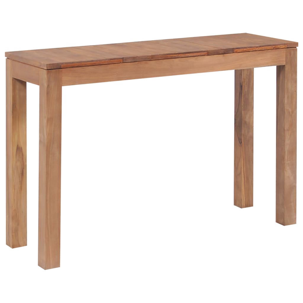 Tavolo Consolle in Legno Massello di Teak Naturale 110x35x76 cm 246957