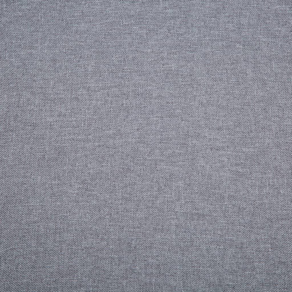 Divano a 3 Posti Rivestito in Tessuto 172x70x82cm Grigio Chiaro 247129