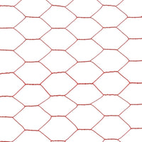 Recinzione in Rete per Pollaio in Acciaio e PVC 25x0,75 m Rossa 143301