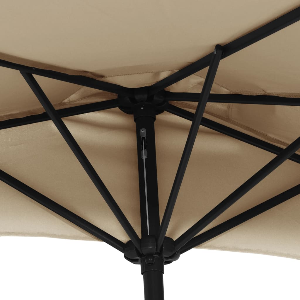 Ombrellone da Balcone Palo in Alluminio Talpa 270x135 cm a Metà