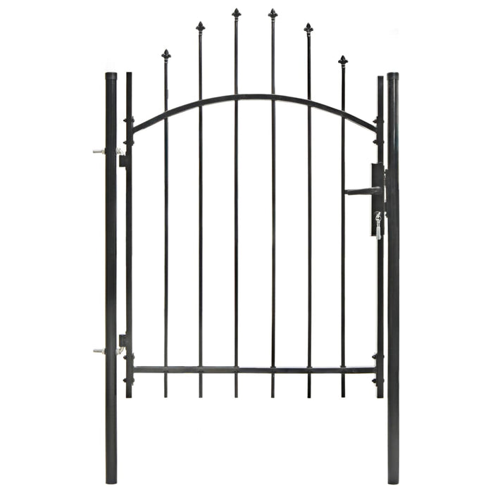 Cancello da Giardino in Acciaio 1x1,5 m Nero cod mxl 53735