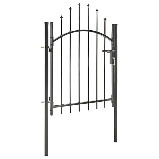 Cancello da Giardino in Acciaio 1x1,5 m Nero 143058