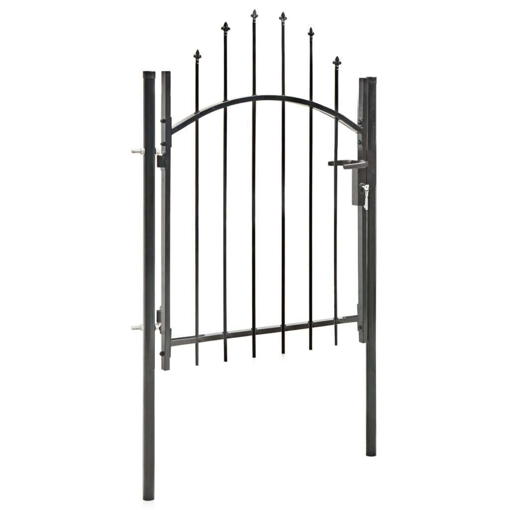 Cancello da Giardino in Acciaio 1x1,5 m Nero cod mxl 53735