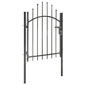 Cancello da Giardino in Acciaio 1x1,5 m Nero cod mxl 53735