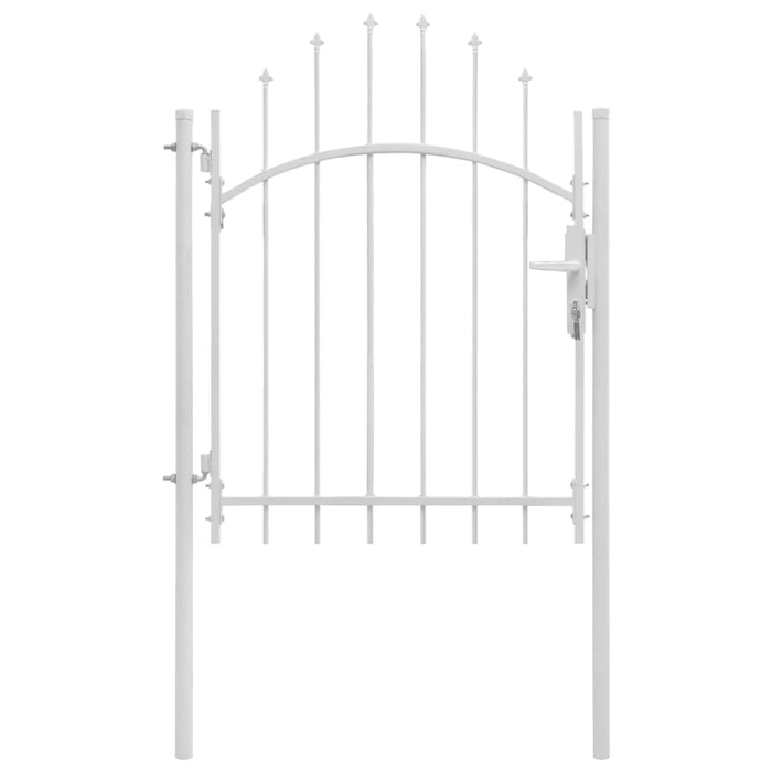 Cancello da Giardino in Acciaio 1x2 m Bianco cod mxl 42719