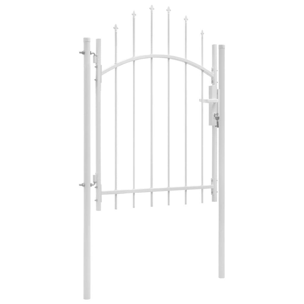 Cancello da Giardino in Acciaio 1x2 m Bianco cod mxl 42719