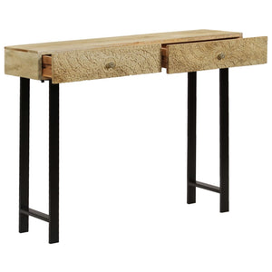 Tavolo Consolle in Legno Massello di Mango 102x30x79 cm