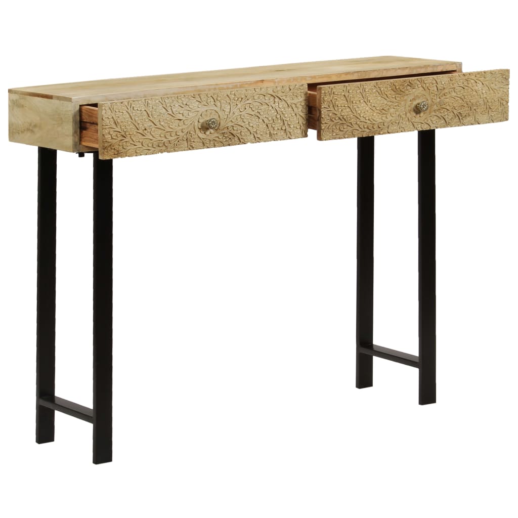 Tavolo Consolle in Legno Massello di Mango 102x30x79 cm 246977