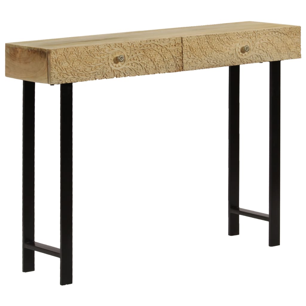 Tavolo Consolle in Legno Massello di Mango 102x30x79 cm 246977