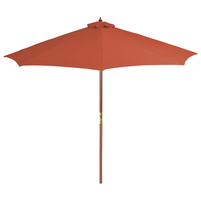 Ombrellone da Esterni con Palo in Legno 300 cm Terracotta cod mxl 23453