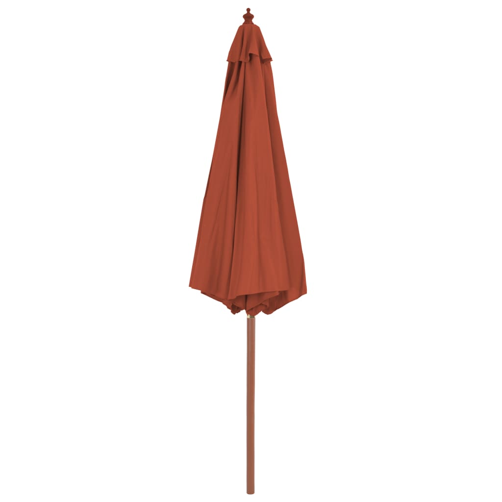 Ombrellone da Esterni con Palo in Legno 300 cm Terracotta cod mxl 23453