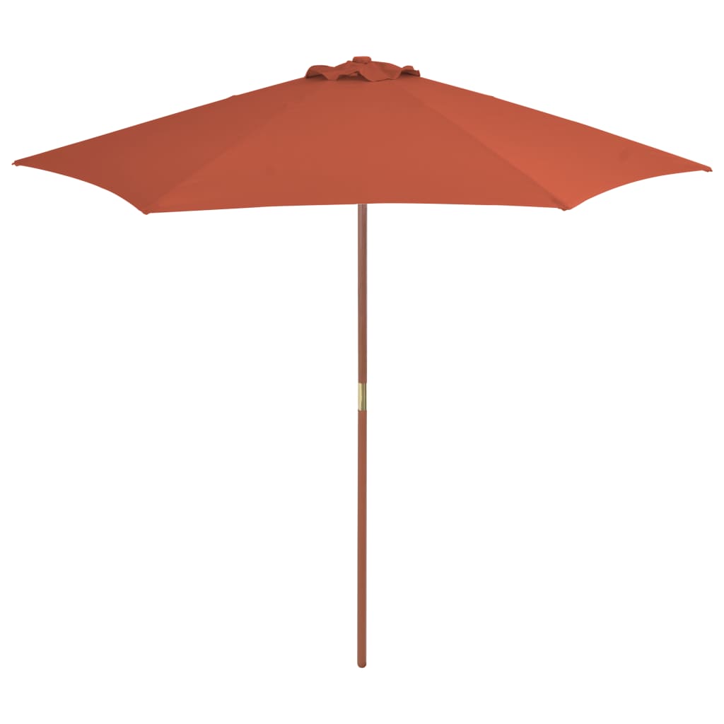 Ombrellone da Esterni con Palo in Legno 270 cm Terracotta cod mxl 6752